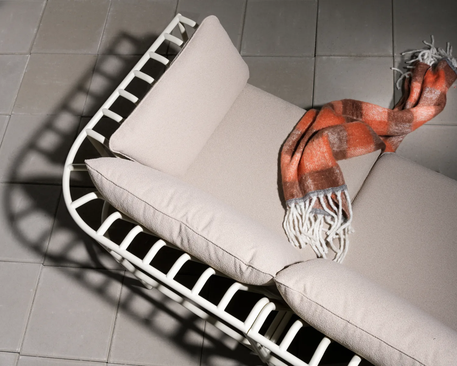 Collier sofamodul, Pearl white-teddy beige, midtdel Brafab