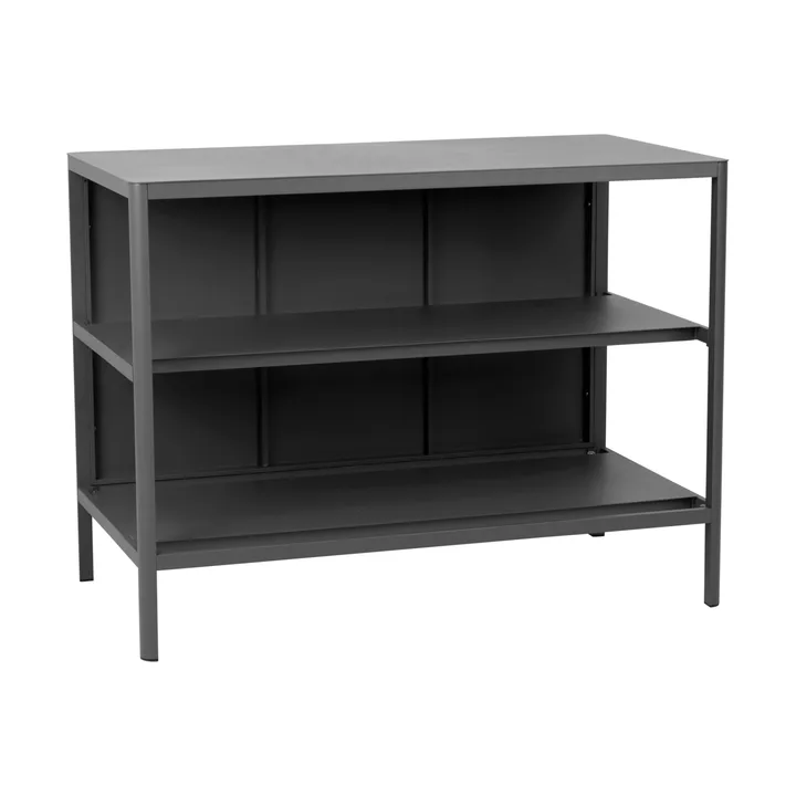 Kelia utekjøkken benk med hyller - Antrasitt, 121x91x64 cm - Brafab