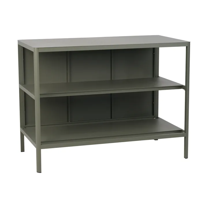 Kelia utekjøkken benk med hyller - Nordic green, 121x91x64 cm - Brafab