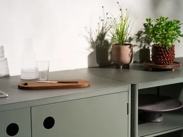 Kelia utekjøkken benkeskap med vask - Zin red, 121x90x64 - Brafab