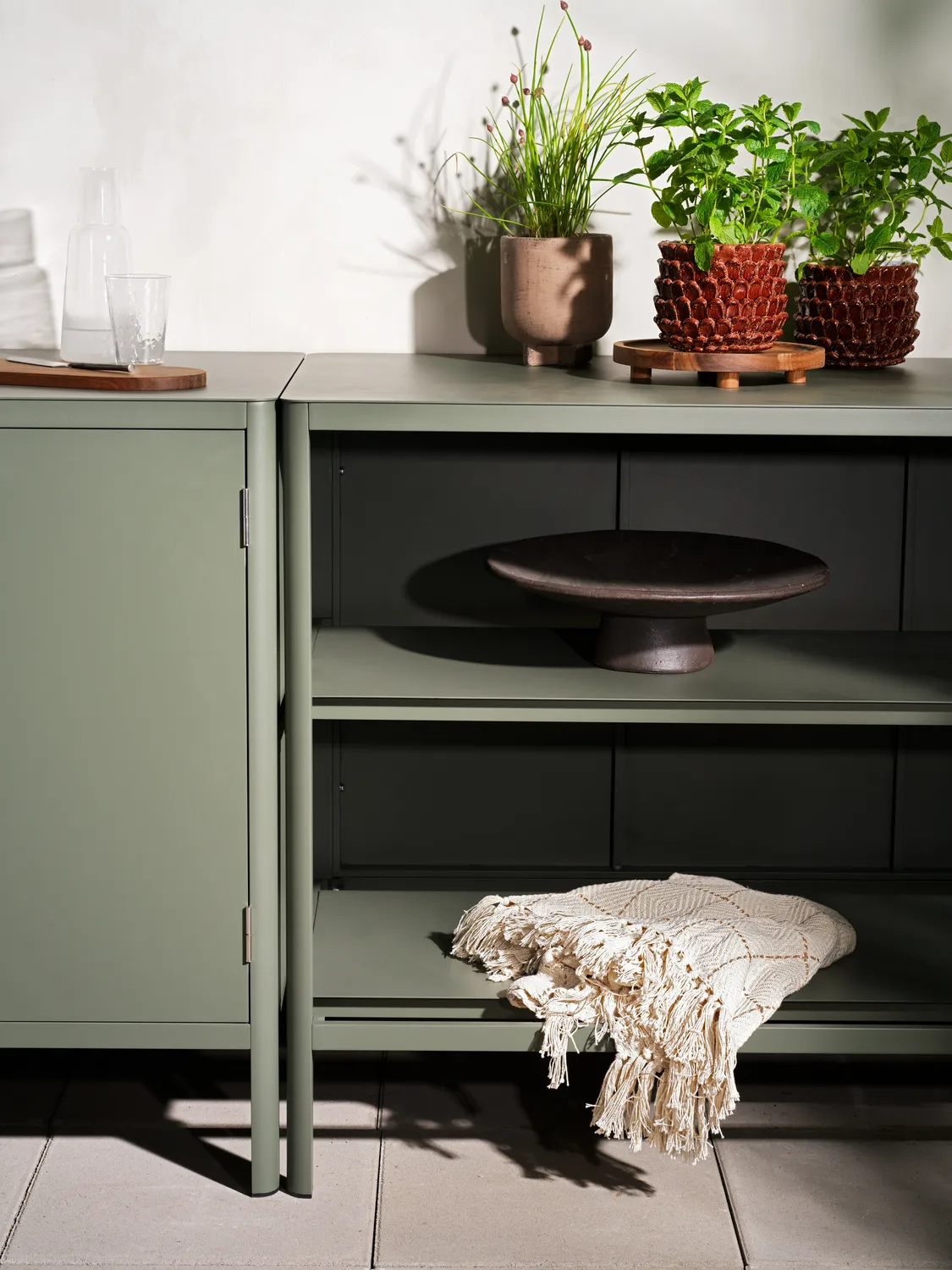 Kelia utekjøkken benkeskap, Nordic green, 121x91x64 cm Brafab