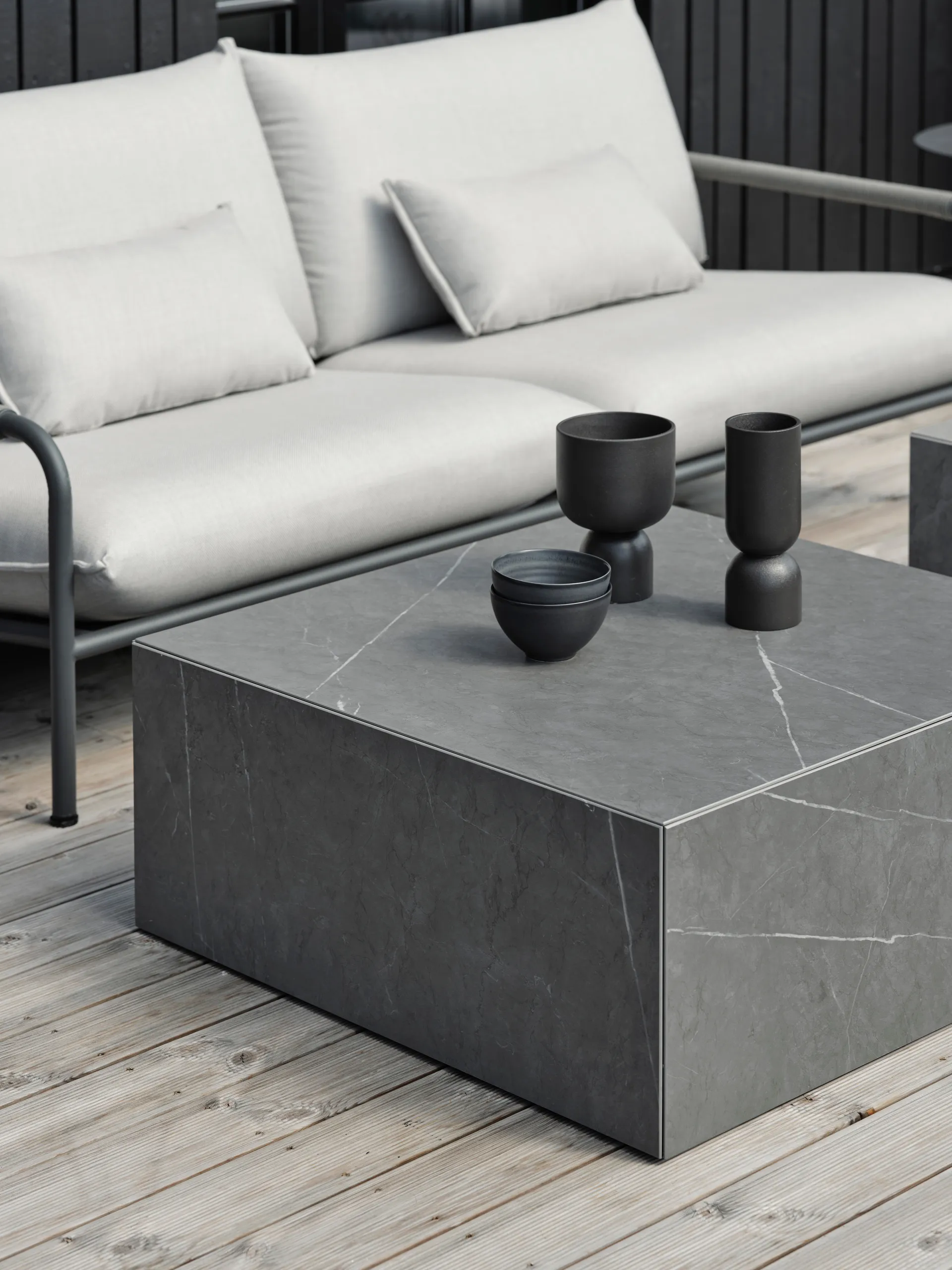 Lerberget 2,5-seter sofa, Anthracite-ash Brafab