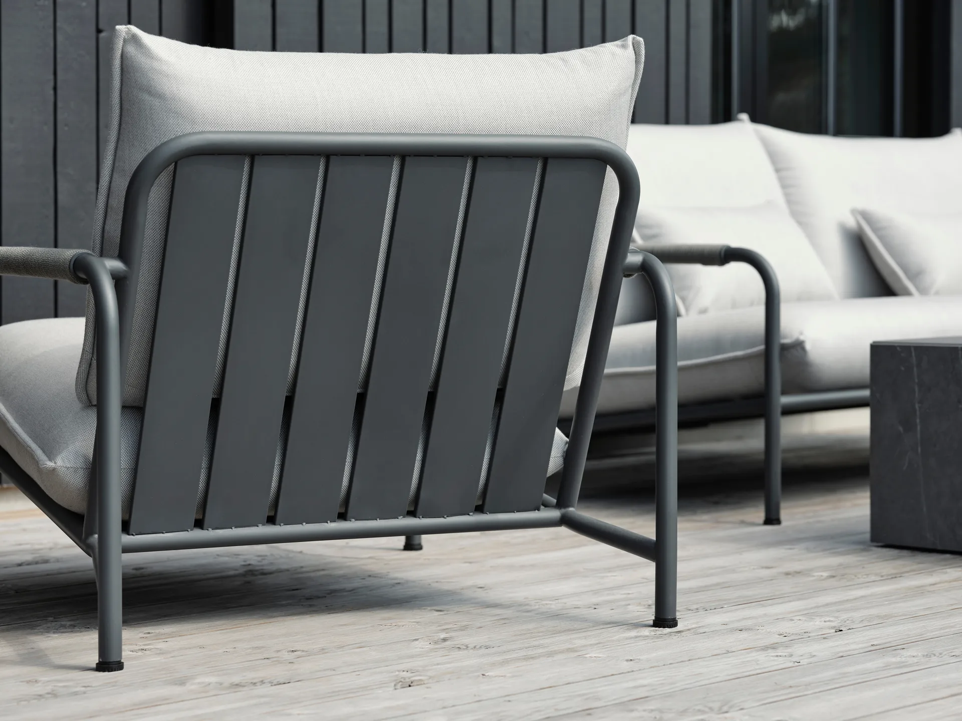Lerberget loungestol, Anthracite-ask Brafab