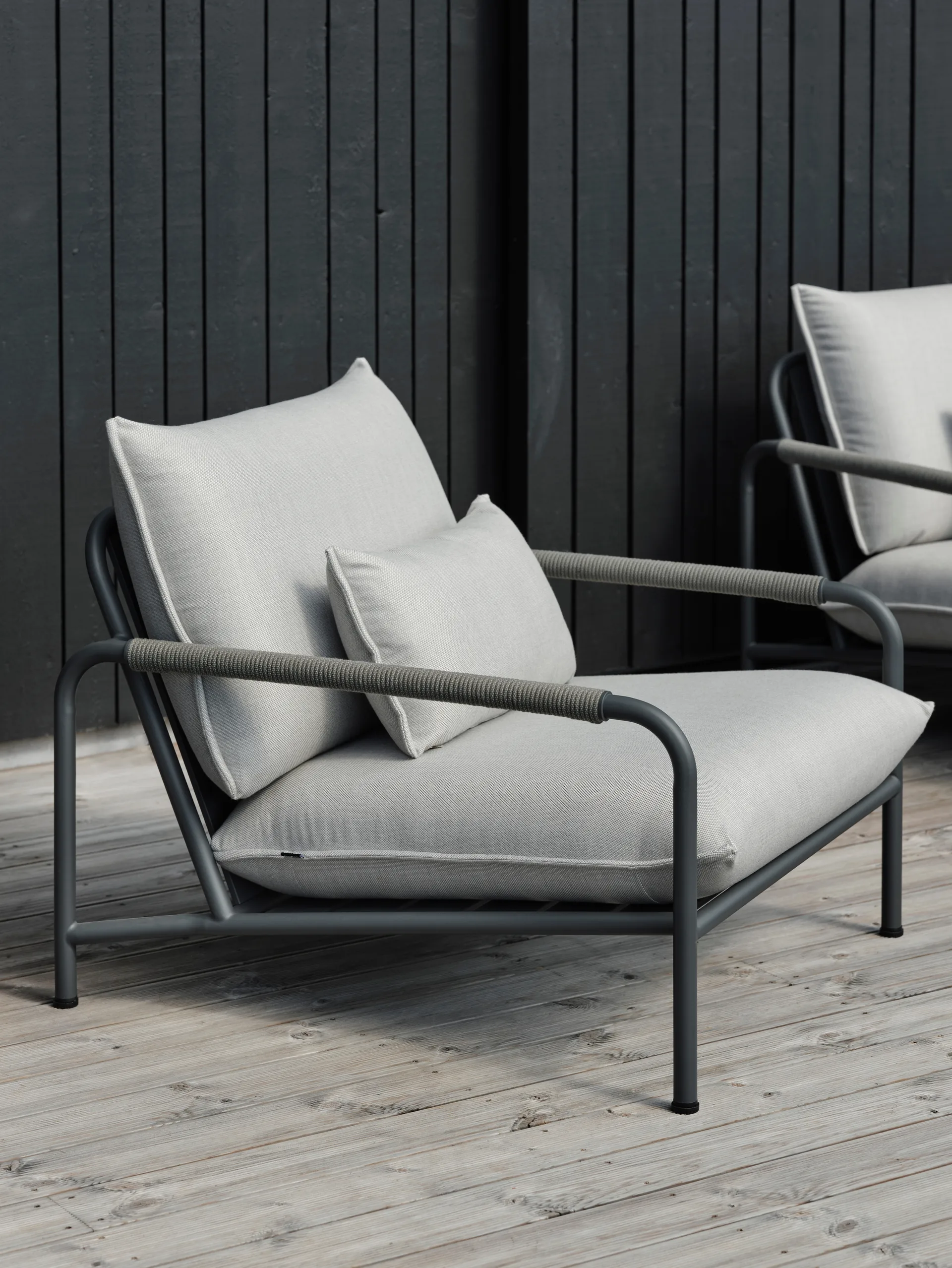 Lerberget loungestol, Anthracite-ask Brafab