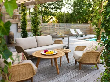 Lily sofa - Twist straw-plush wheat, 2,5-seter - Brafab