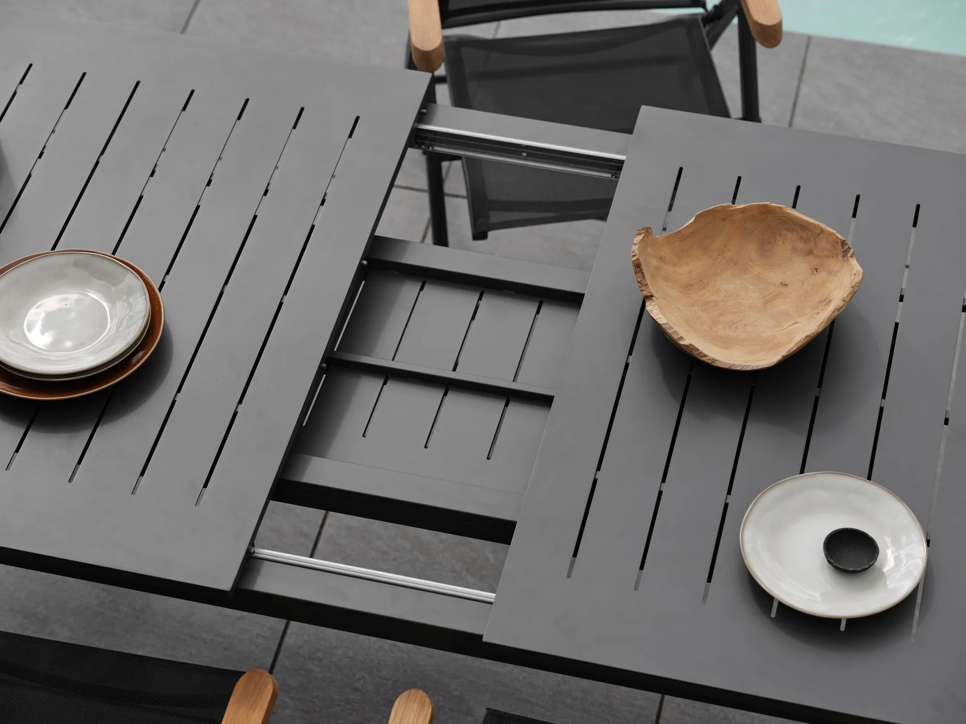 Lomma forlengbart spisebord, Anthracite XL 260-380 cm Brafab