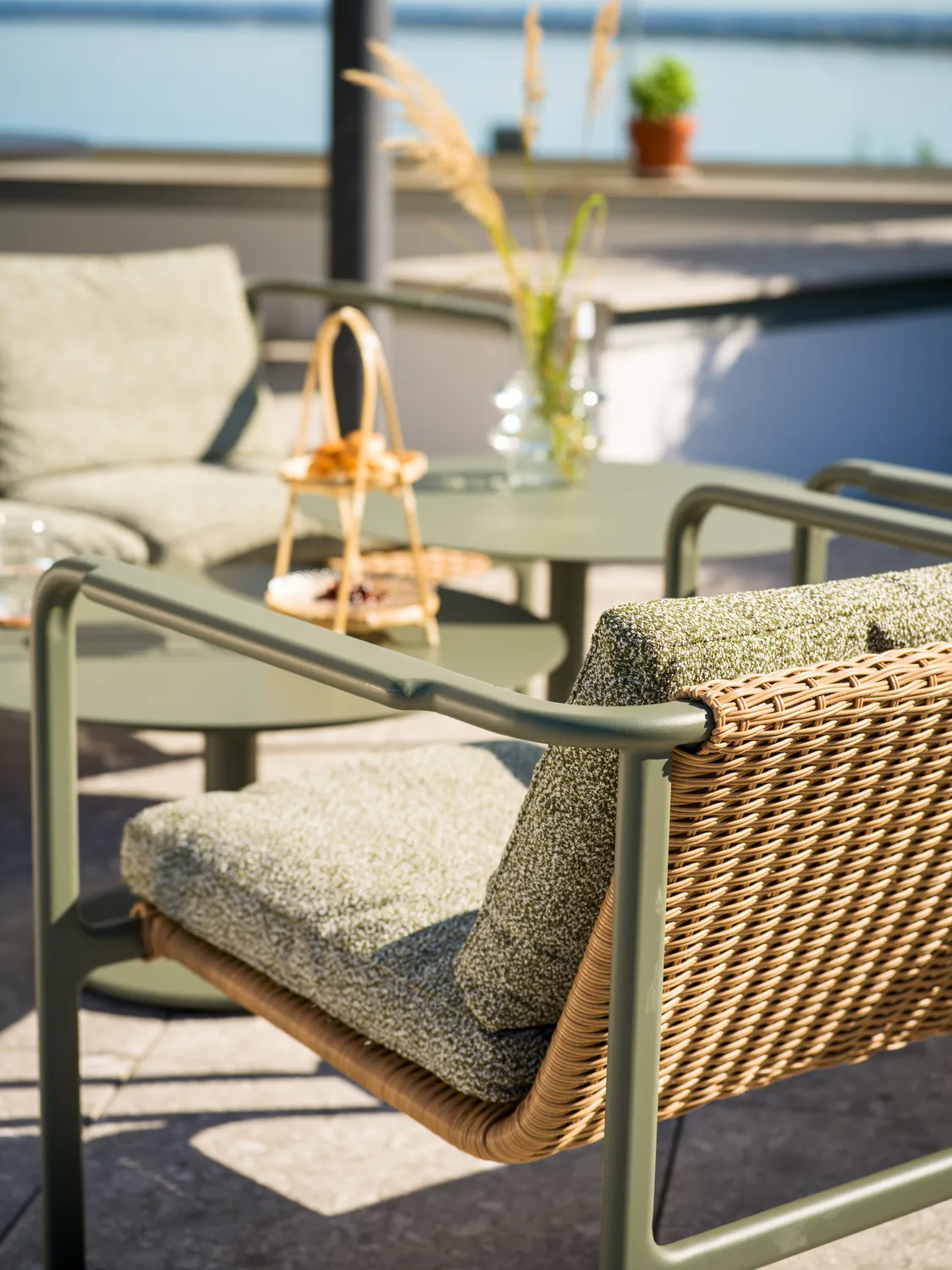 Motty lenestol, Nordic green-teddy verde Brafab