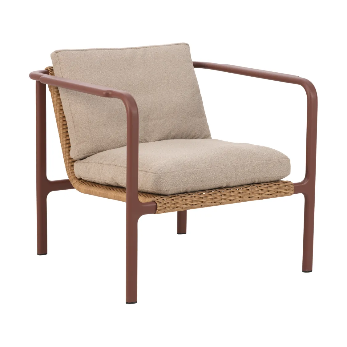 Motty lenestol, Zin red-teddy beige Brafab