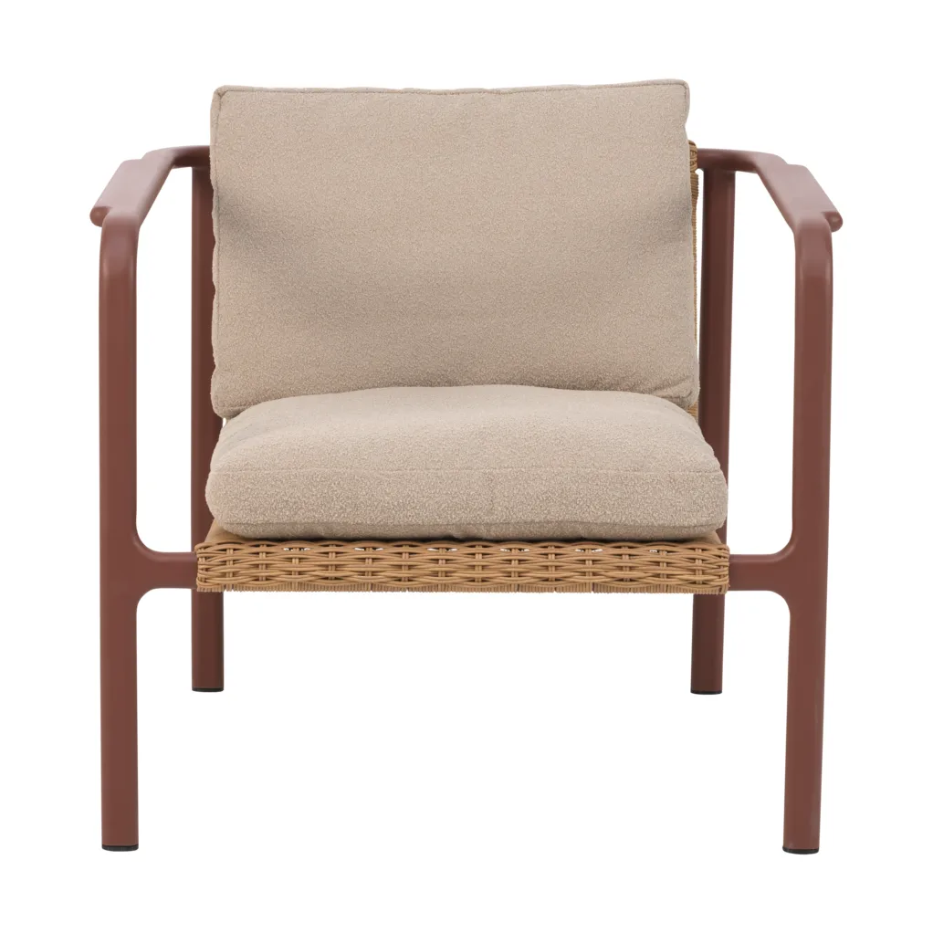 Motty lenestol, Zin red-teddy beige Brafab
