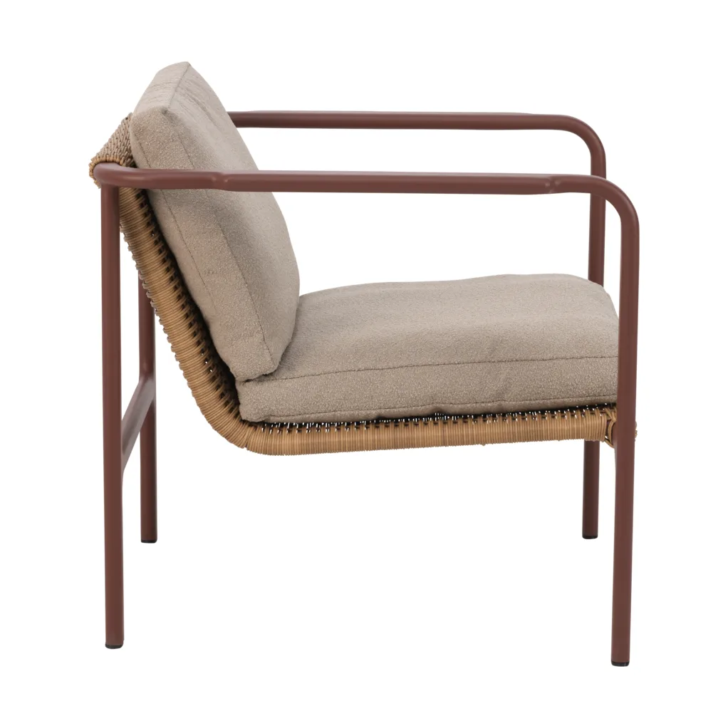 Motty lenestol, Zin red-teddy beige Brafab