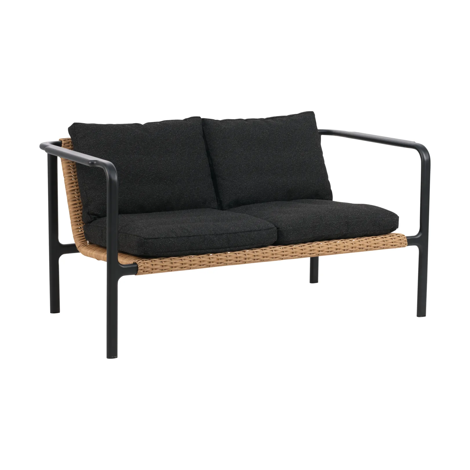 Motty sofa, Svart-teddy black, 2-seter Brafab
