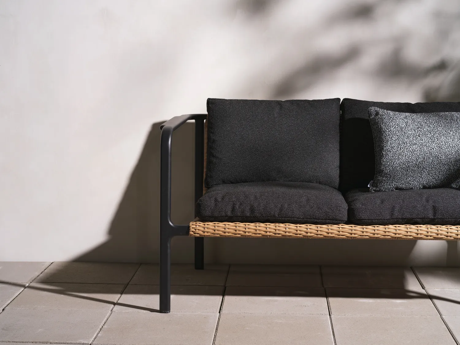 Motty sofa, Svart-teddy black, 2-seter Brafab