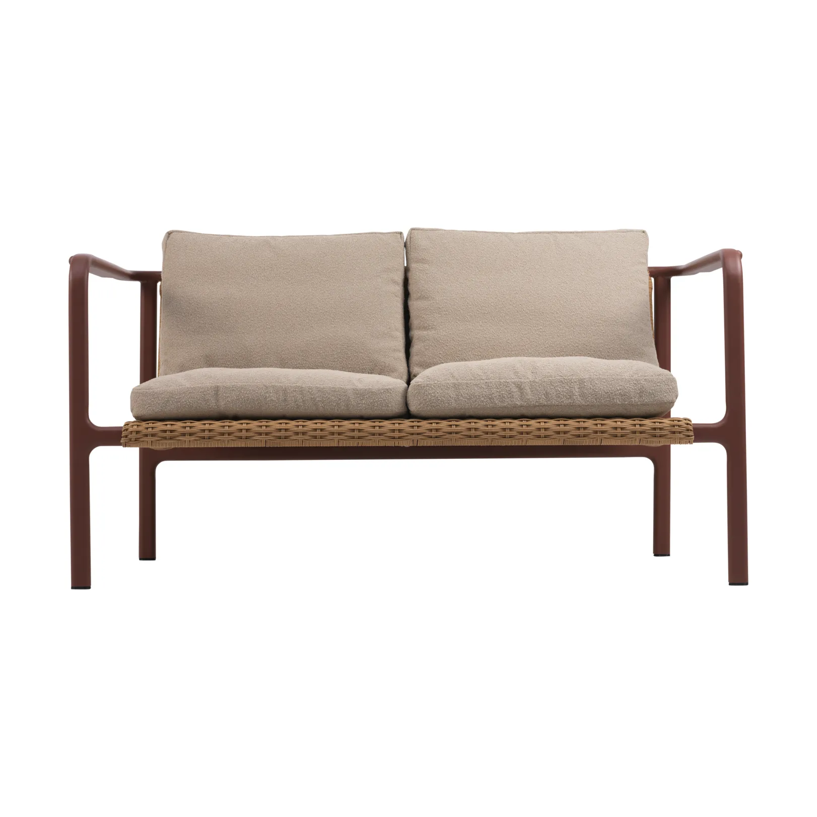 Motty sofa, Zin red-teddy beige, 2-seter Brafab
