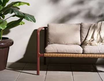 Motty sofa - Zin red-teddy beige, 2-seter - Brafab