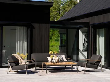 Naos lenestol - Rustfritt stål-nearly black - Brafab