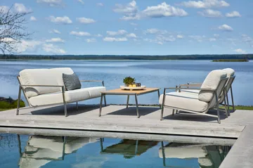 Naos sofa - Stainless steel-dot beige, 2,5-seter - Brafab