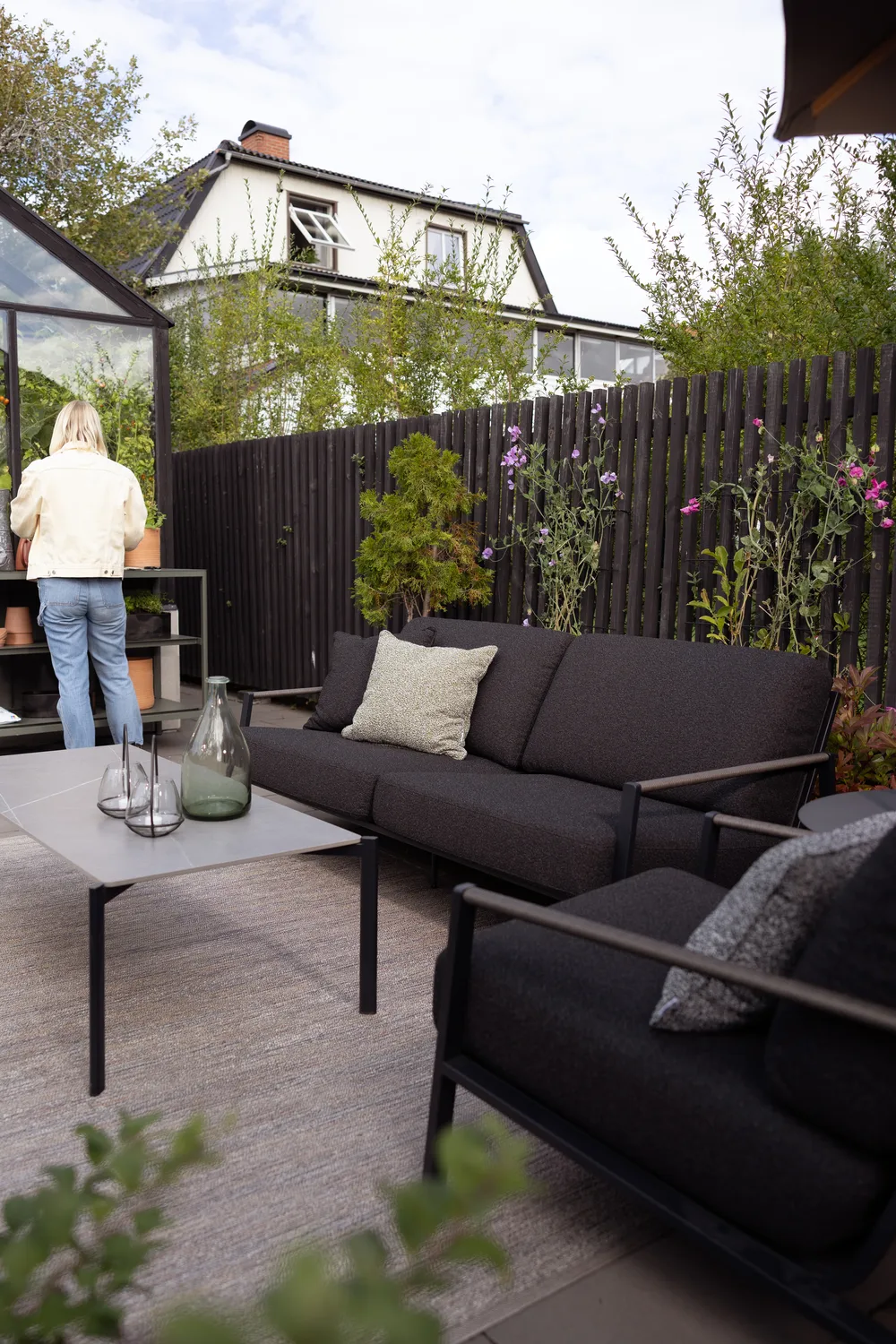 Naos sofa, Svart-teddy black, 2,5-seter Brafab