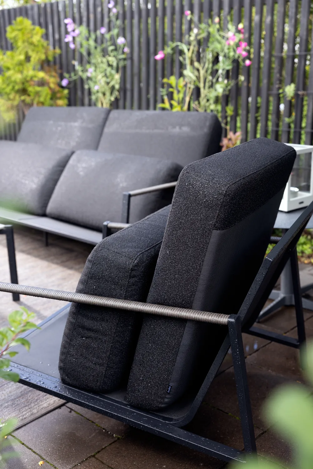 Naos sofa, Svart-teddy black, 2,5-seter Brafab