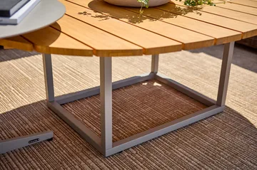 Olive sofabord - Khaki-bambus, 110x80 cm - Brafab