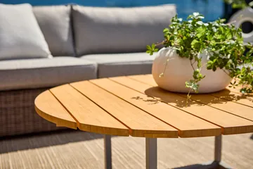 Olive sofabord - Khaki-bambus, 110x80 cm - Brafab