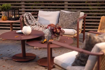 Peace sofabord - Zin red, Ø80x40 cm - Brafab