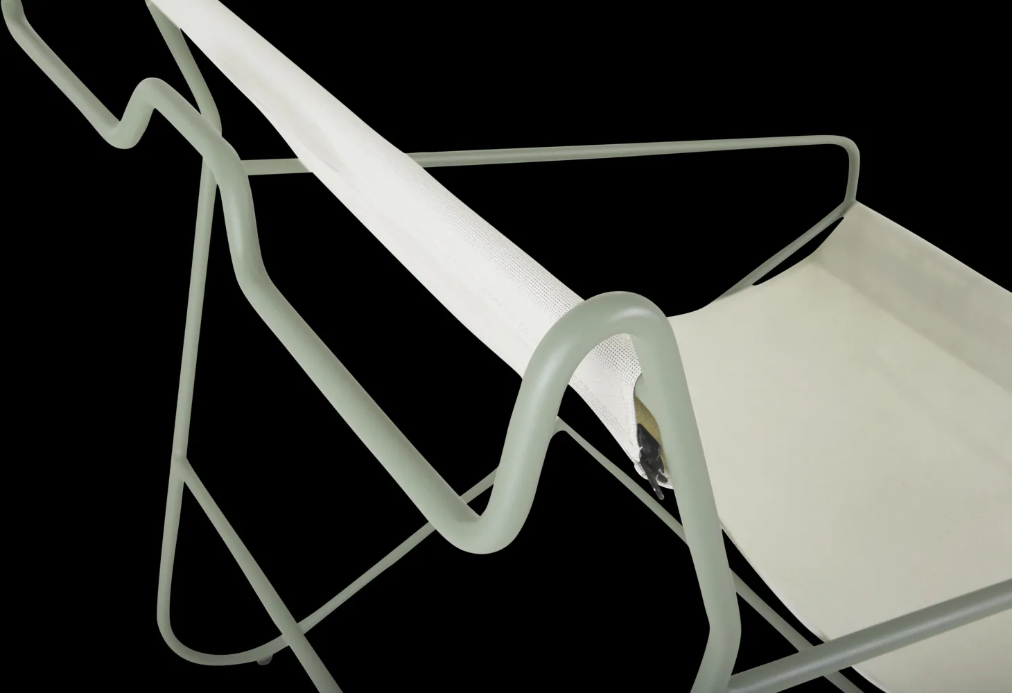 Poul Chair loungestol, Dusty green-hvit Brafab