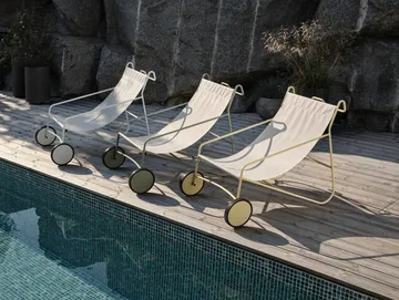 Poul Chair loungestol - Dusty green-hvit - Brafab