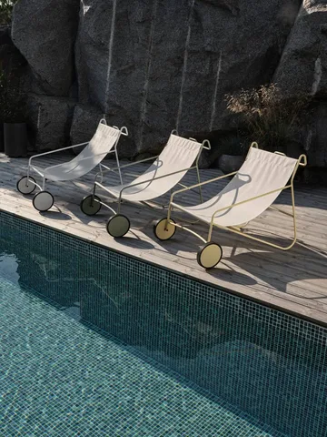 Poul Chair loungestol - Lemon-off white - Brafab