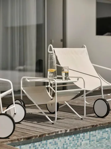 Poul Table sidebord - White-off white, 72x44 cm - Brafab