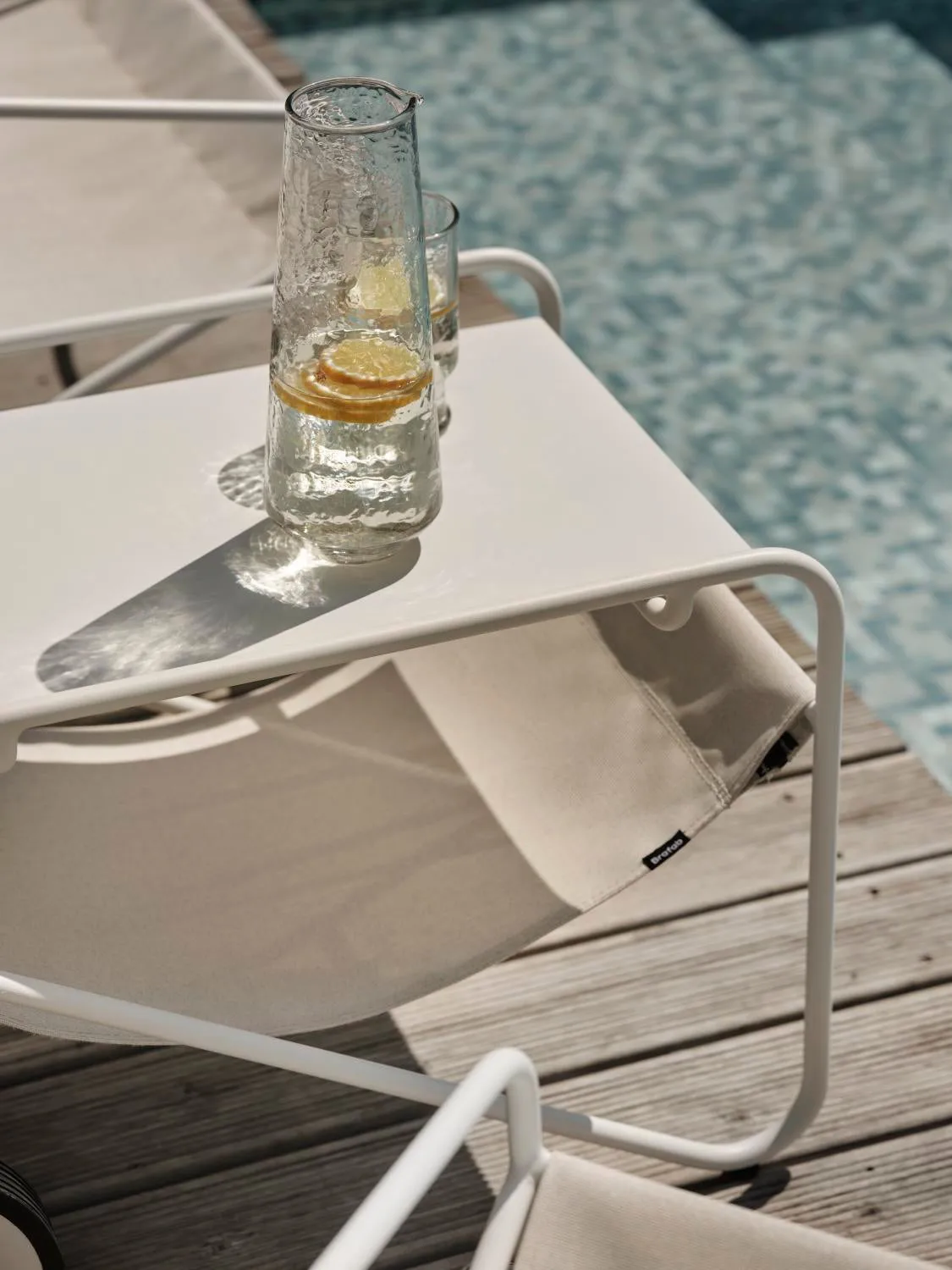 Poul Table sidebord, White-off white, 72x44 cm Brafab