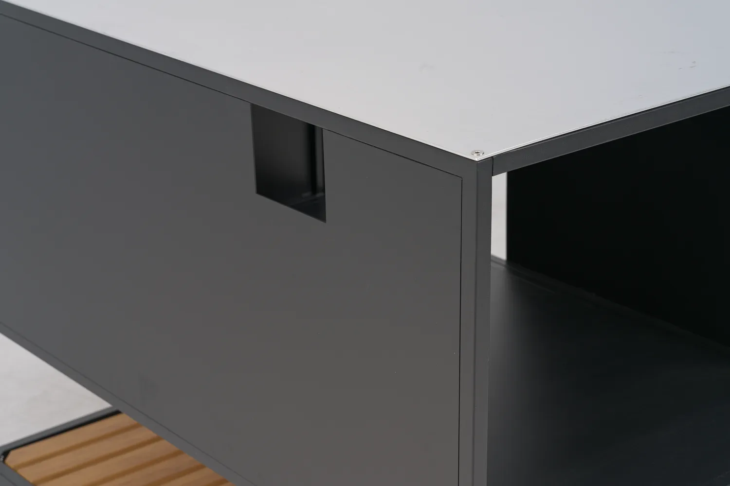 Prep utekjøkken benkeskap 110x90x70 cm, Svart Brafab