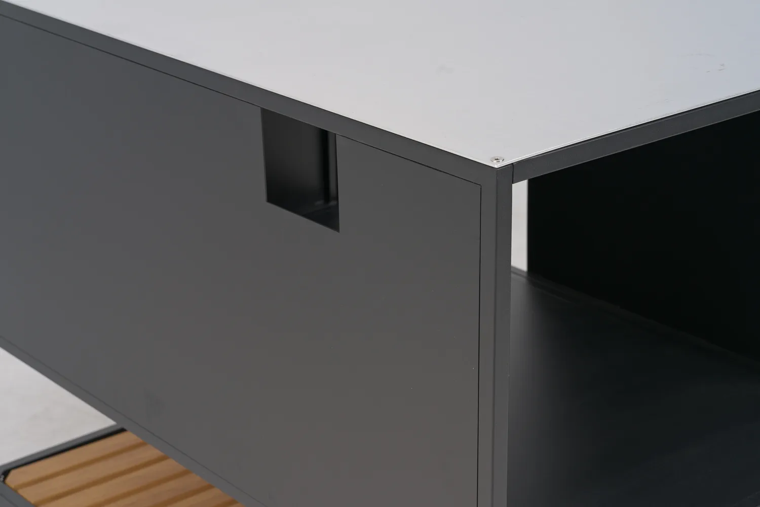 Prep utekjøkken benkeskap 110x90x70 cm, Svart Brafab