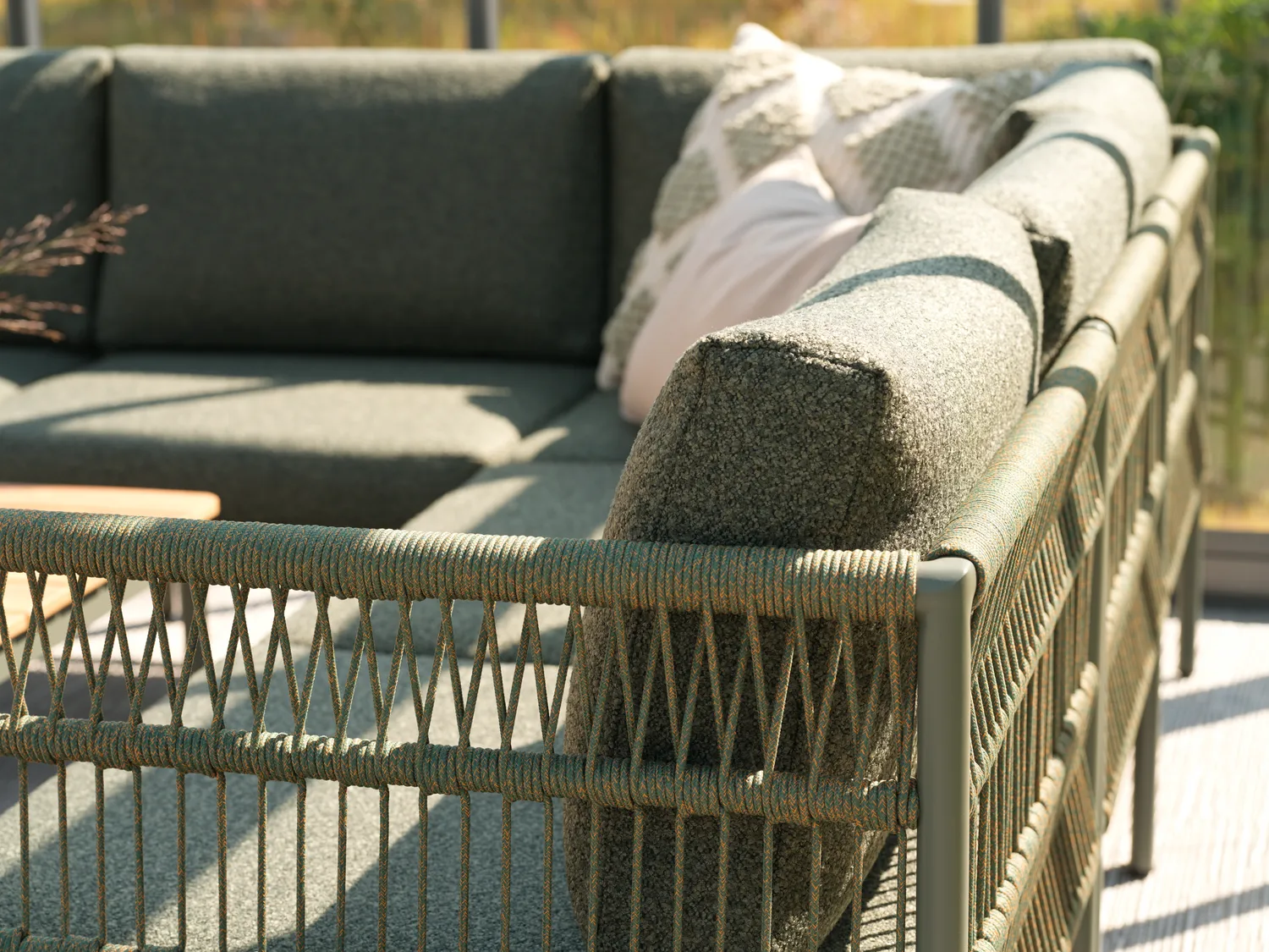 Reno modulsofa, Nordic green-raw avocado, midtdel Brafab