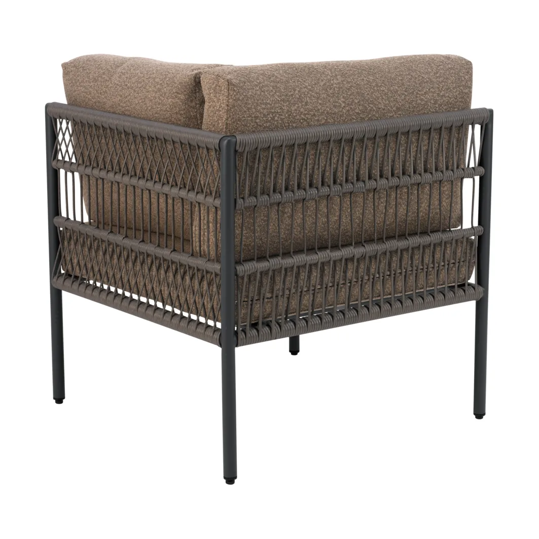 Reno modulsofa, Svart-raw peanut, hjørne Brafab