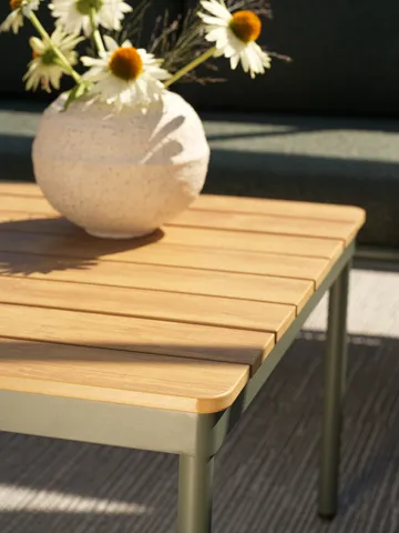 Reno sofabord - Nordic green-natural wood, 110x70 cm - Brafab