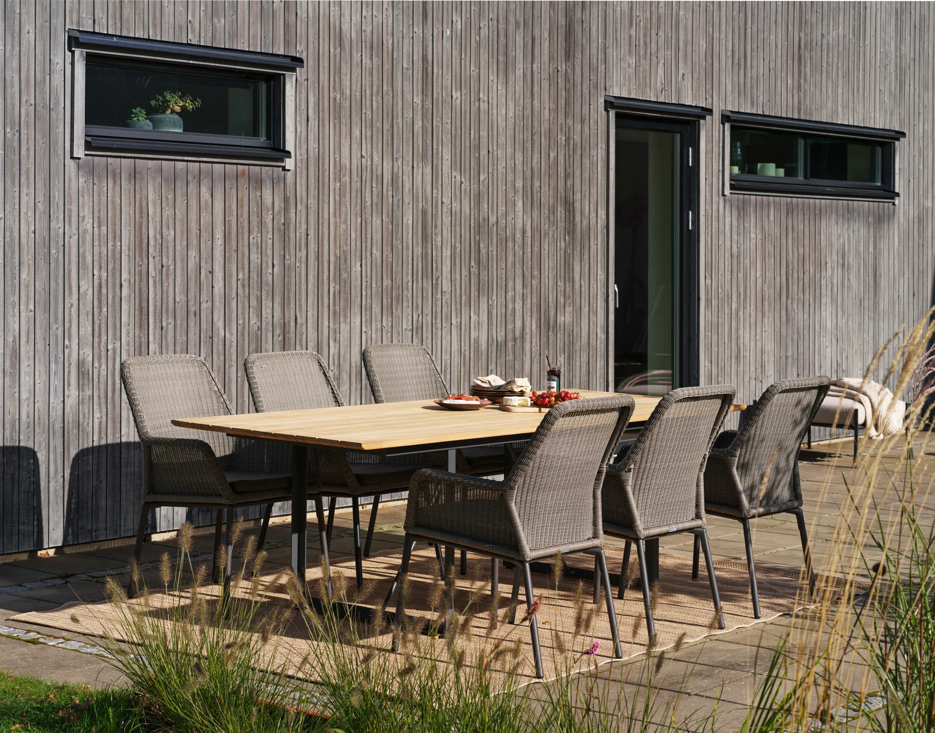 Shad spisebord 240 cm teak-anthracite,  Brafab