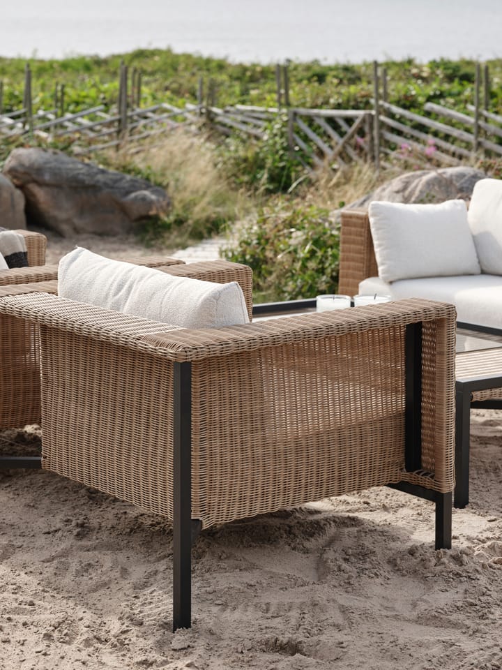 Shell loungestol, Teddy rice-svart Brafab