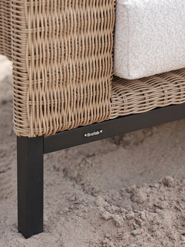 Shell sofa, Teddy rice-svart Brafab