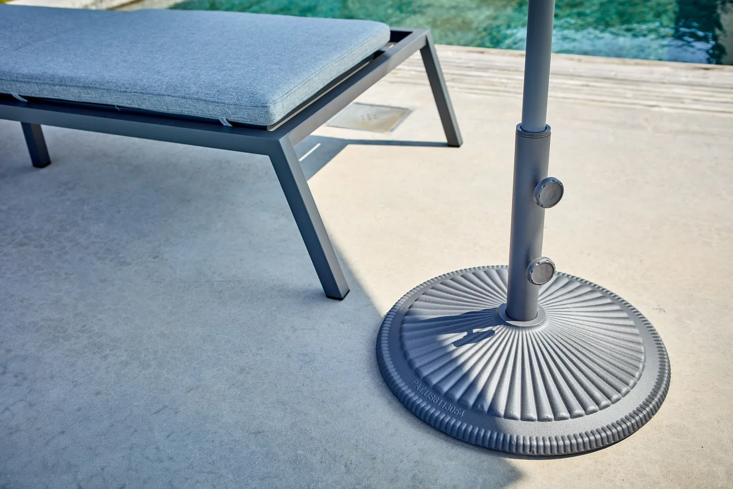 Solara parasollfot, Antrasitt Brafab