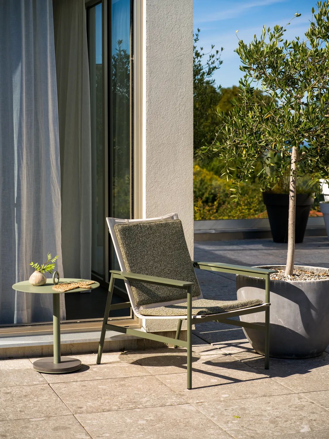 Soro loungestol, Nordic green-teddy verde Brafab