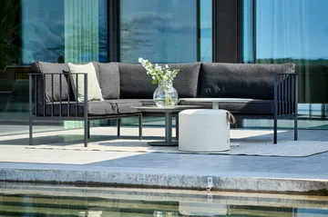 Upper hjørnesofa - Svart-teddy black - Brafab