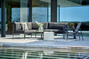 Upper hjørnesofa - Svart-teddy black - Brafab