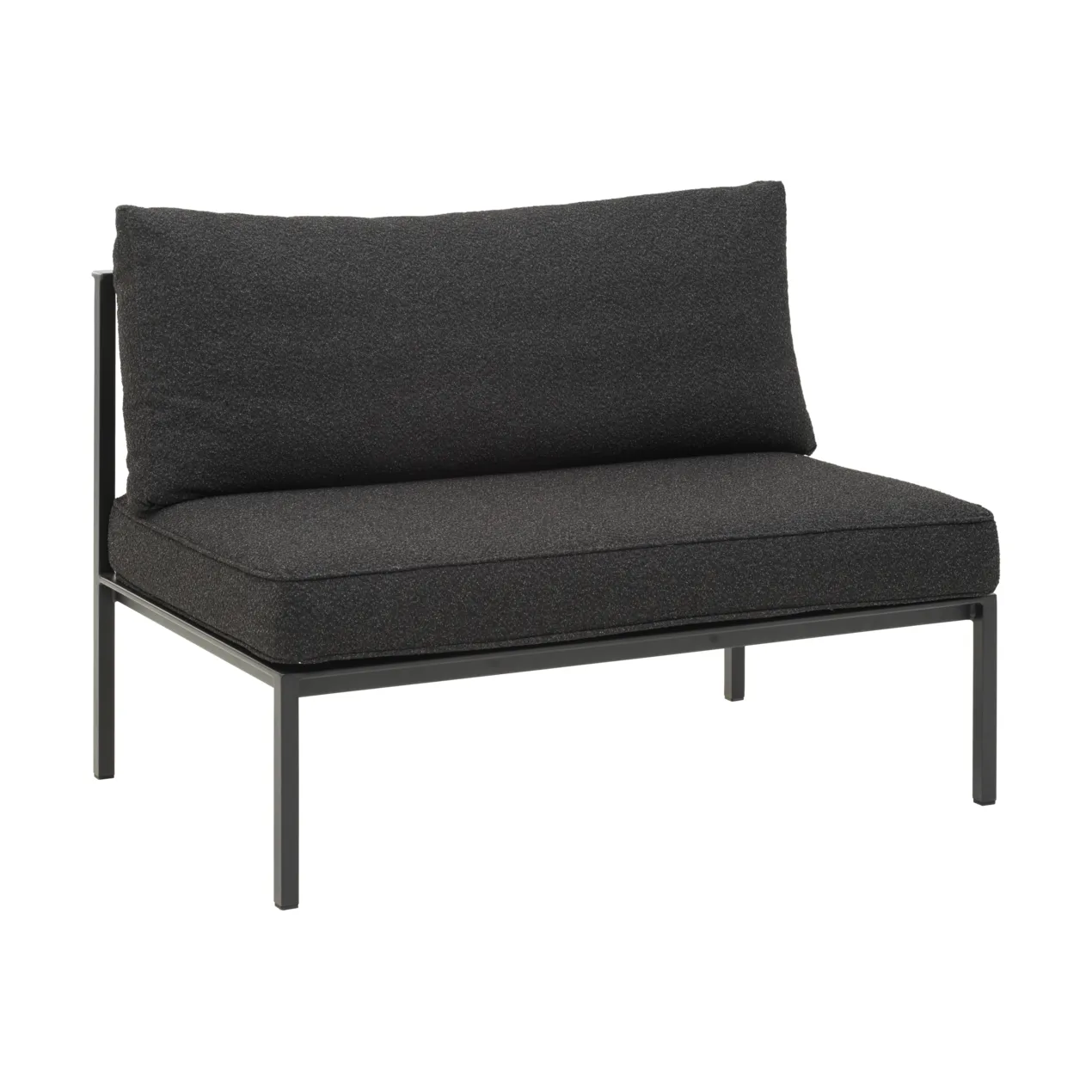 Upper modulsofa, Svart-teddy black, midtdel Brafab