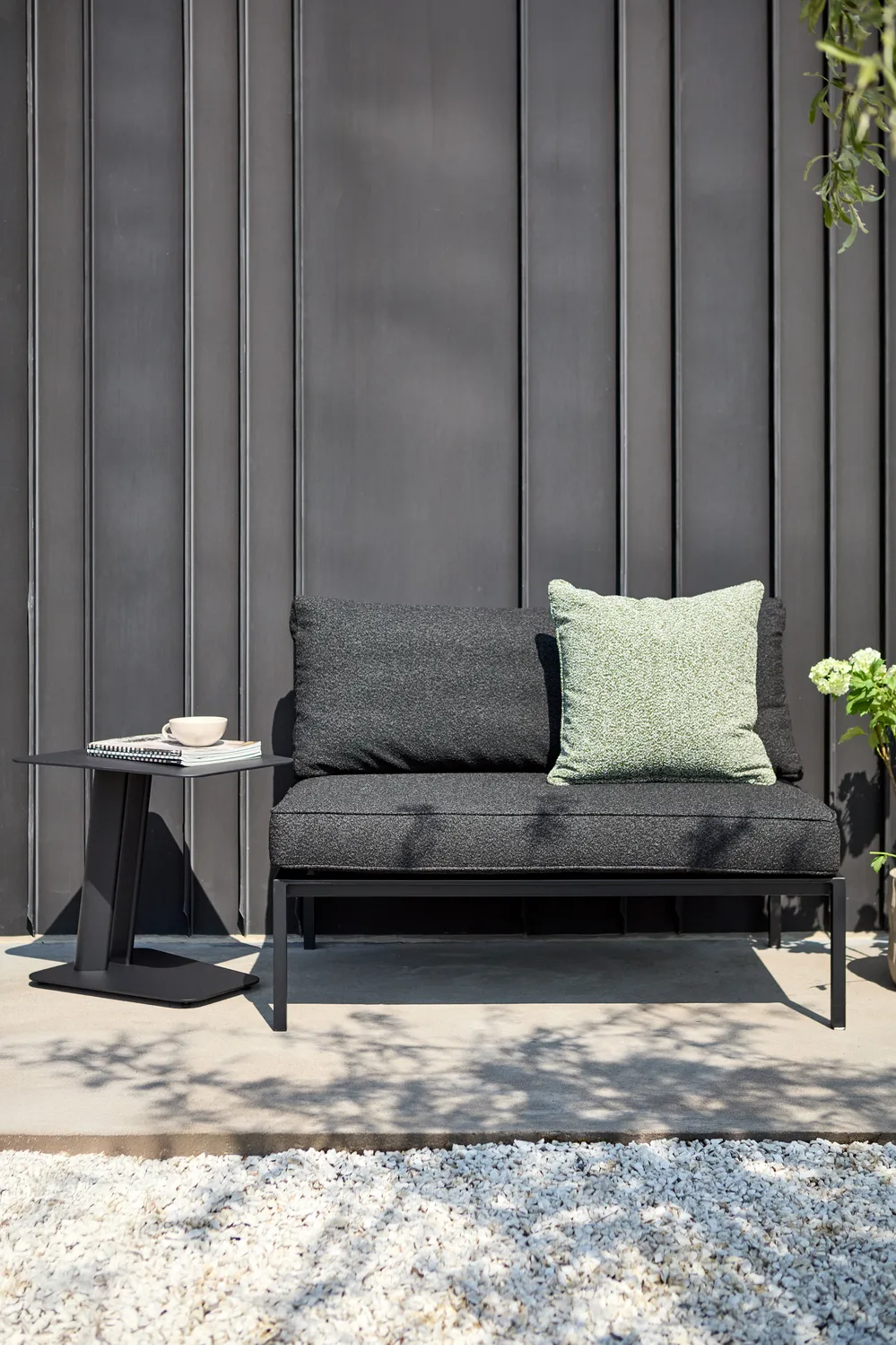 Upper modulsofa, Svart-teddy black, midtdel Brafab