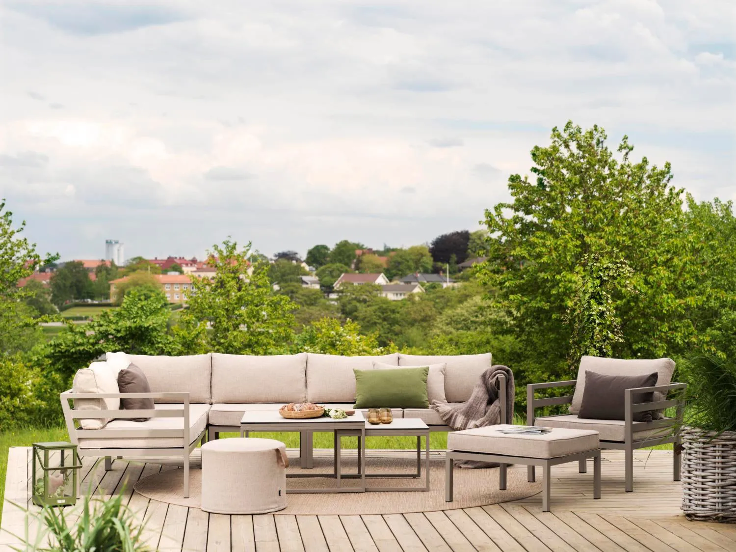 Weldon hjørnesofa, Khaki-sand Brafab