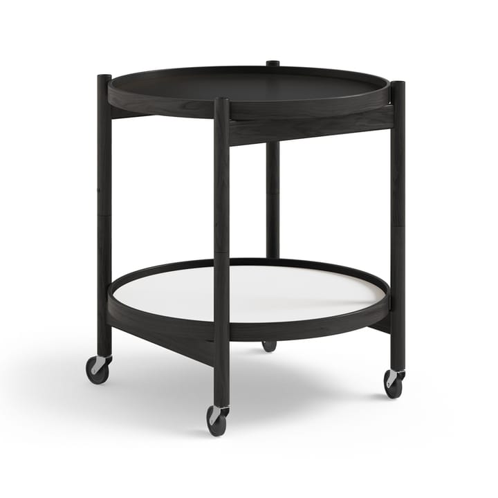 Bølling Tray Table model 50 rullebord - base, sortlakkert eikestativ - Brdr. Krüger