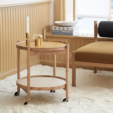 Bølling Tray Table model 50 rullebord - clay, ubehandlet bøkestativ - Brdr. Krüger