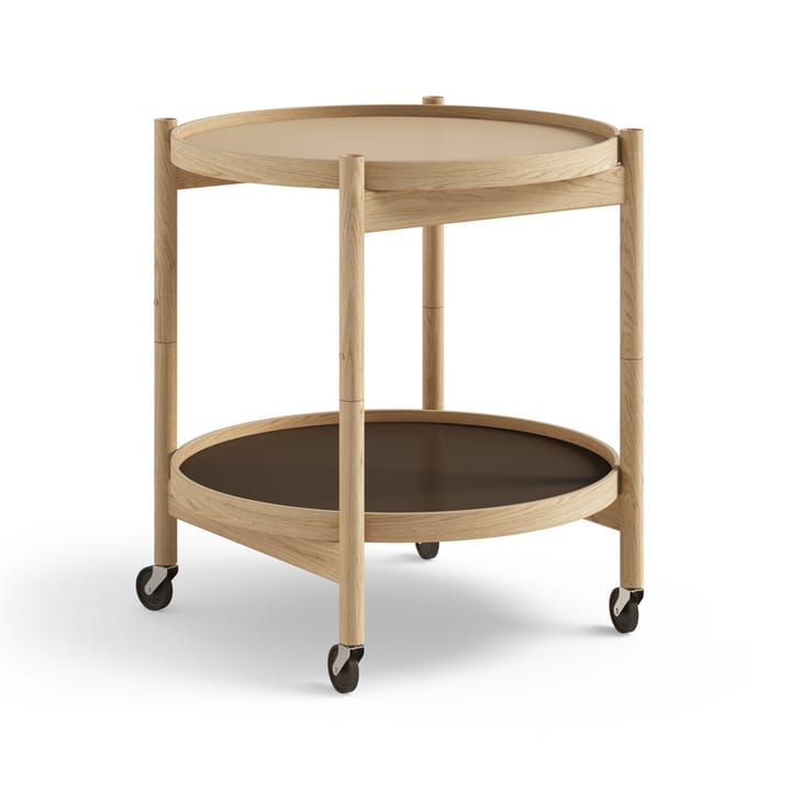 Bølling Tray Table model 50 rullebord - earth, oljet eikestativ - Brdr. Krüger