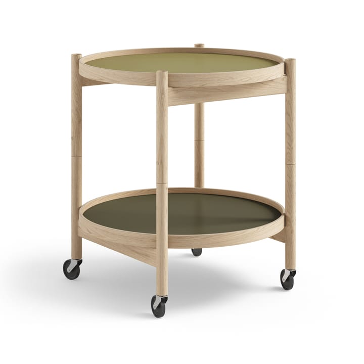 Bølling Tray Table model 50 rullebord - leaf, ubehandlet eikestativ - Brdr. Krüger