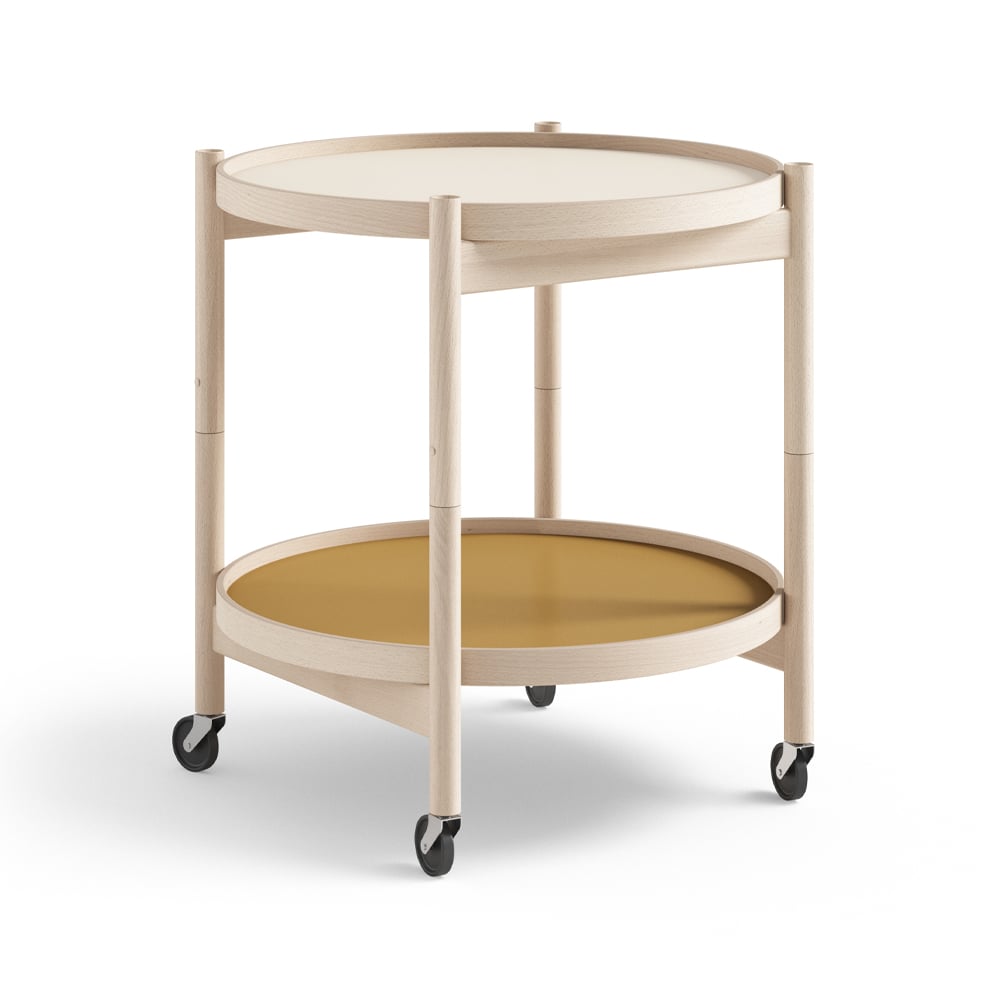 Brdr. Krüger Blling Tray Table model 50 rullebord sunny, ubehandlet bkestativ